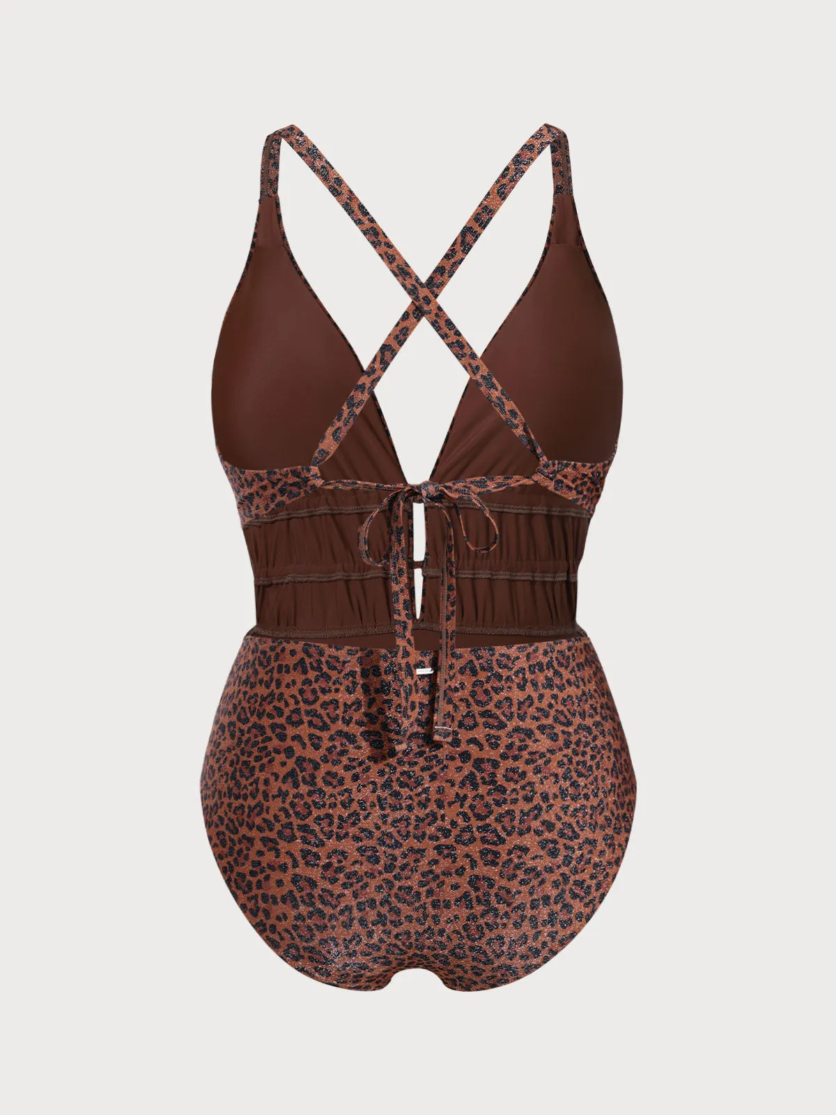 Leopard Print Plus Size One-Piece Swimsuit sold by BERLOOK product image thumbnail 2