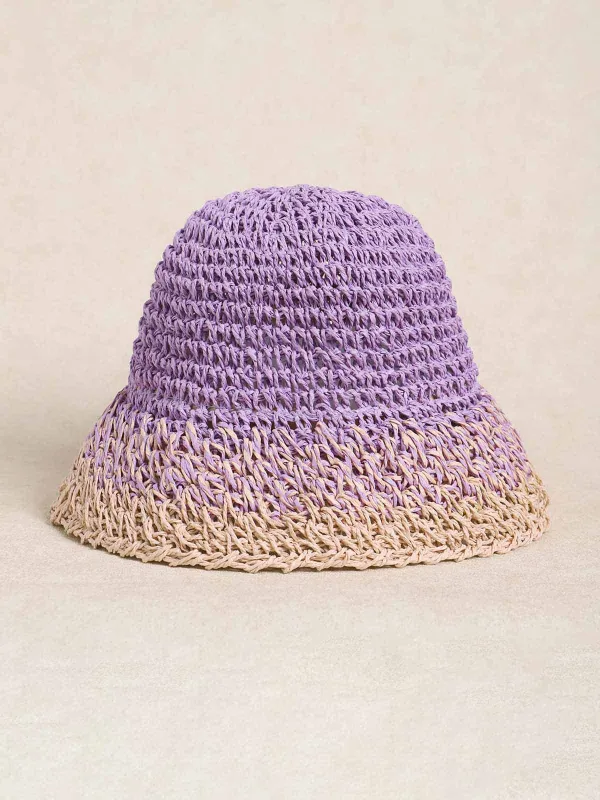 Purple Raffia Hat sold by BERLOOK