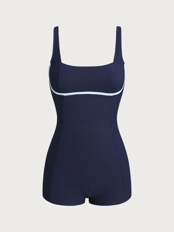 Navy Cut-Out Surf One Piece sold by BERLOOK