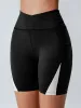Black Contrast Panel Sport Shorts sold by BERLOOK