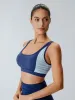 Navy Side Contrast Sports Bra sold by BERLOOK