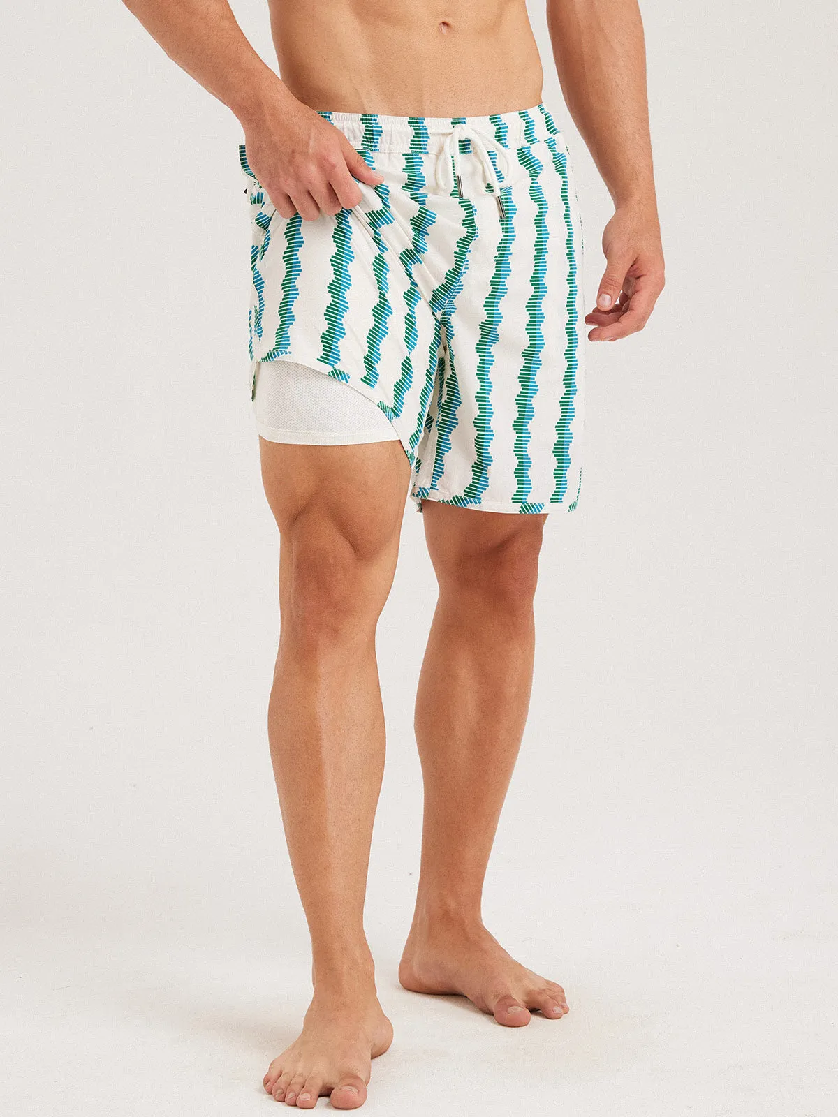 Hapnix® - Men's Glacier Vegetation 7" Swim Trunks sold by BERLOOK product image thumbnail 2