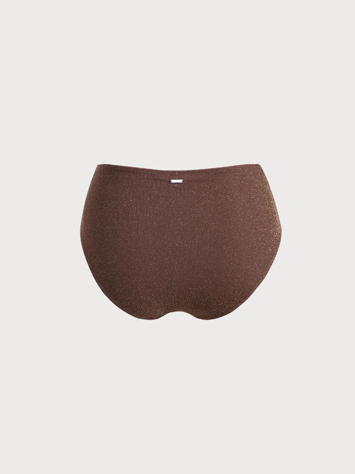 Dark Coffee V Cut Plus Size Bikini Bottom sold by BERLOOK product image thumbnail 2