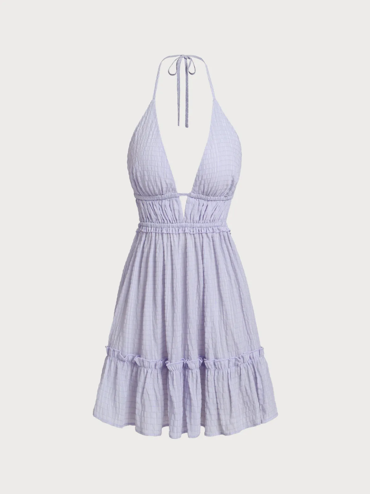 Light Purple Halter Backless Cover-Up Dress sold by BERLOOK