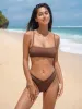 Dark Coffee V Cut Bikini Bottom sold by BERLOOK
