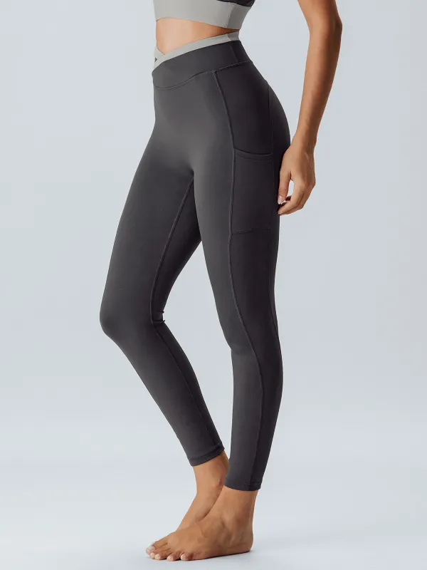 Grey Natural Waisted Leggings 25" sold by BERLOOK