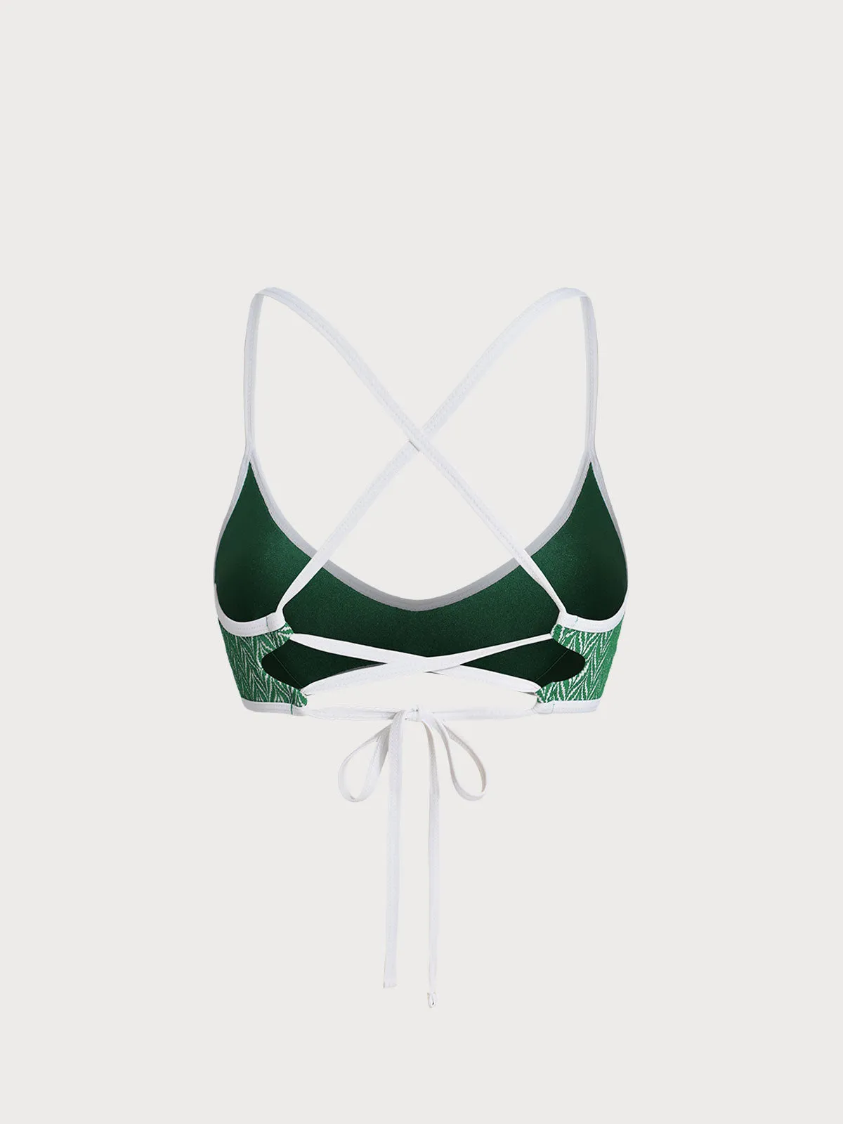 Green Geometric X Cross Surf Top sold by BERLOOK product image thumbnail 2