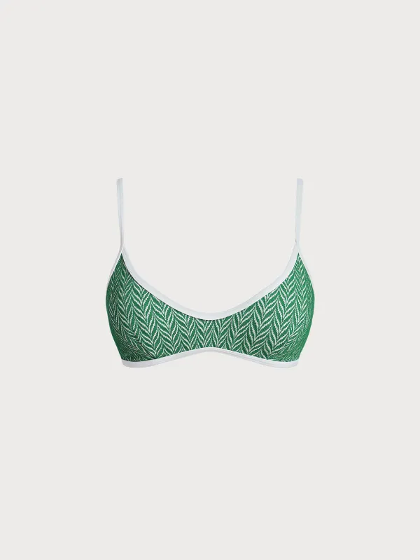 Green Geometric X Cross Surf Top sold by BERLOOK