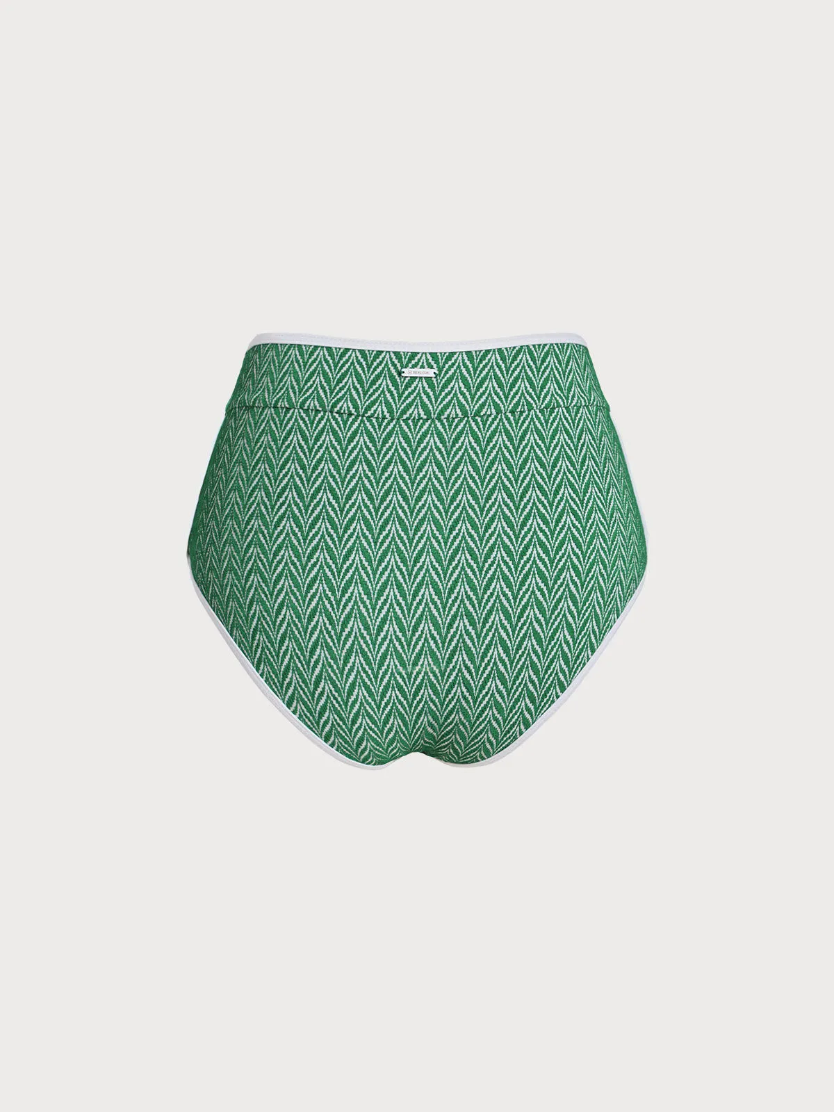 Green Geometric Full Coverage Surf Bottom sold by BERLOOK product image thumbnail 2