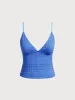 Blue Mesh Tankini Top sold by BERLOOK