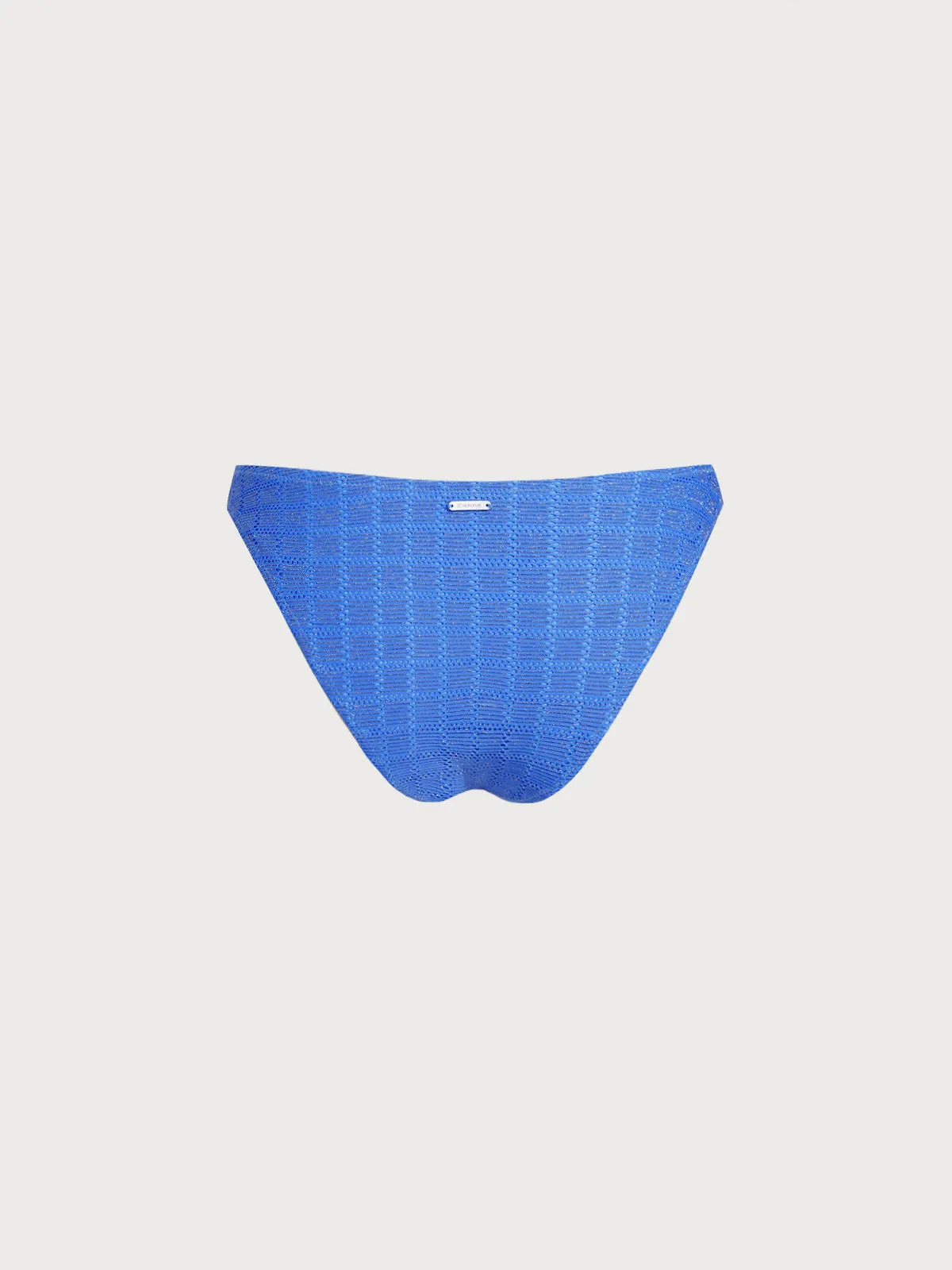 Blue Mesh Plaid Bikini Bottom sold by BERLOOK product image thumbnail 2