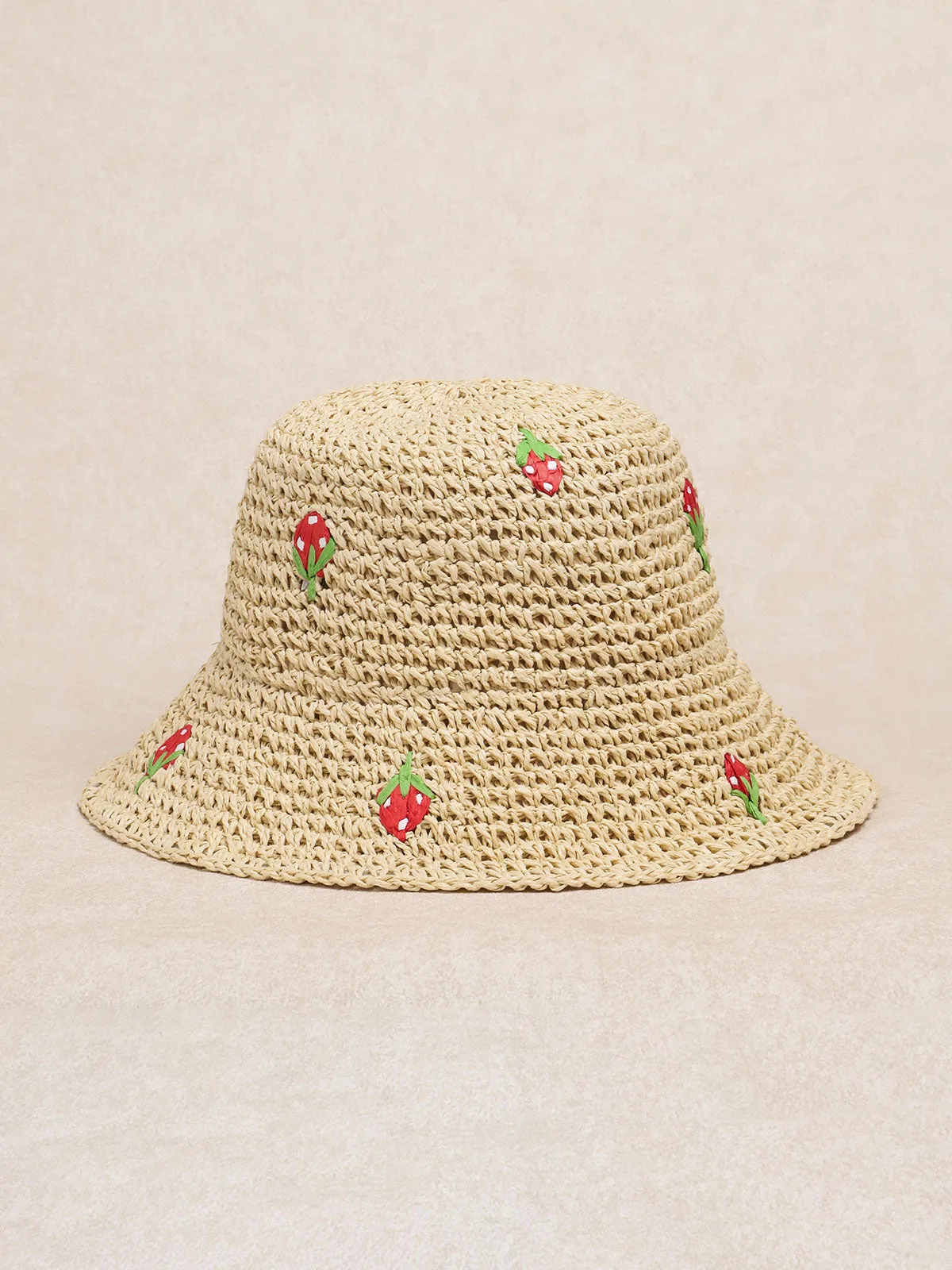 Strawberry Raffia Hat sold by BERLOOK