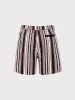 Hapnix® - Orange Contrast Stripe Men's 7" Swim Trunks sold by BERLOOK