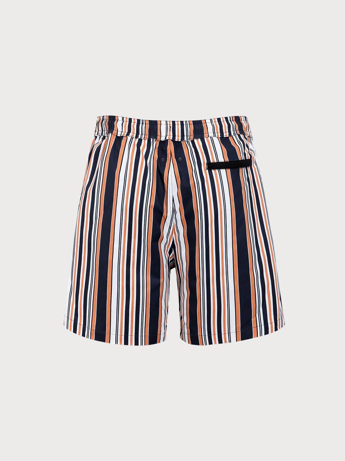 Hapnix® - Orange Contrast Stripe Men's 7" Swim Trunks sold by BERLOOK product image thumbnail 2