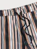 Hapnix® - Orange Contrast Stripe Men's 7" Swim Trunks sold by BERLOOK