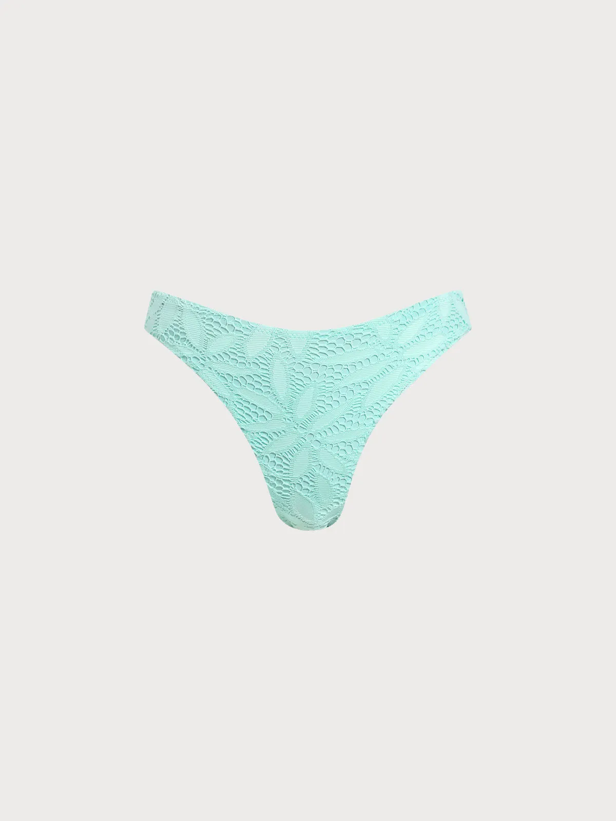 Cyan Textured Bikini Bottom sold by BERLOOK