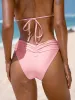 Pink Ruched Bikini Bottom sold by BERLOOK