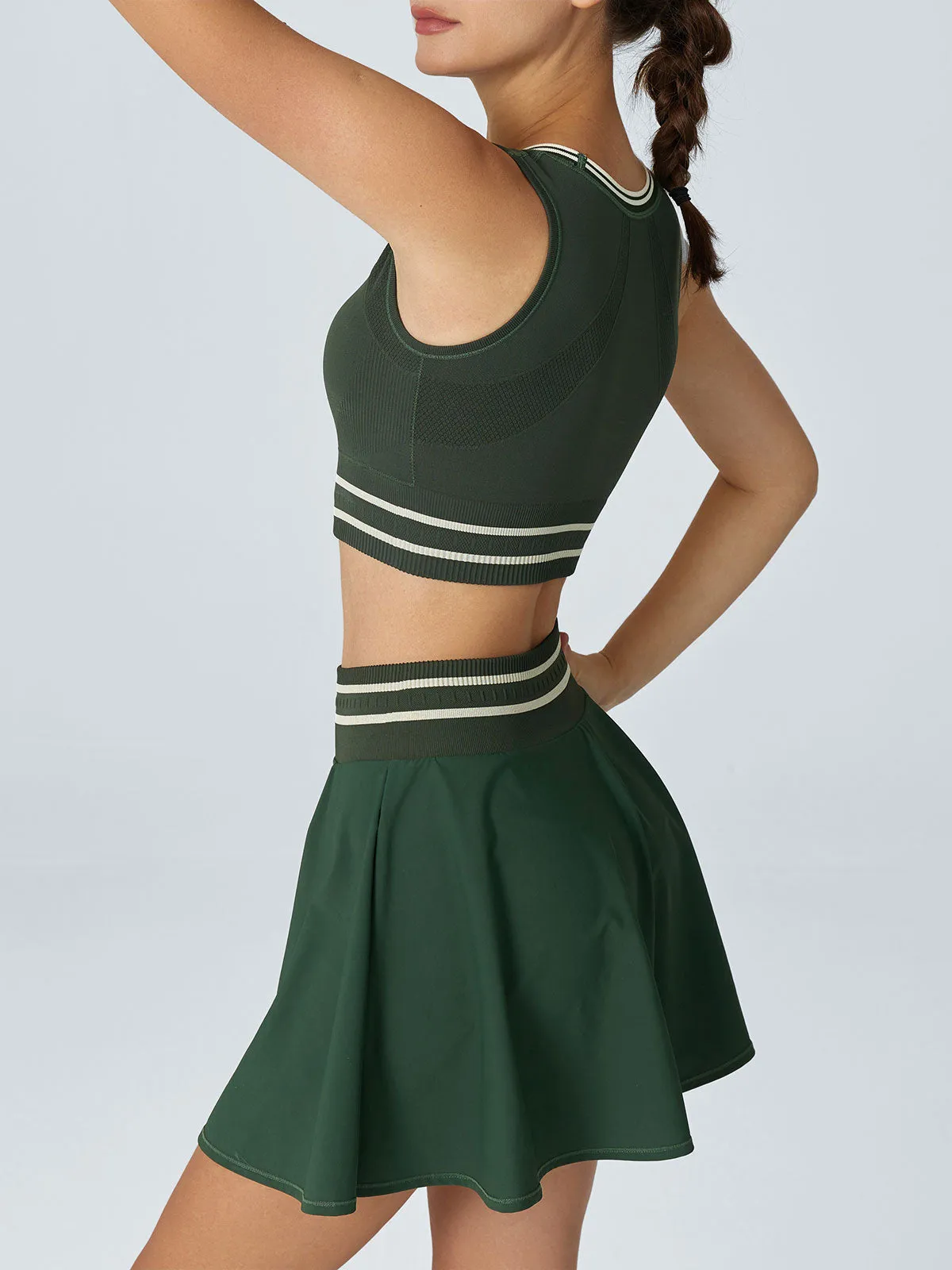 Green Round-Neck Line Sports Bra sold by BERLOOK product image thumbnail 3