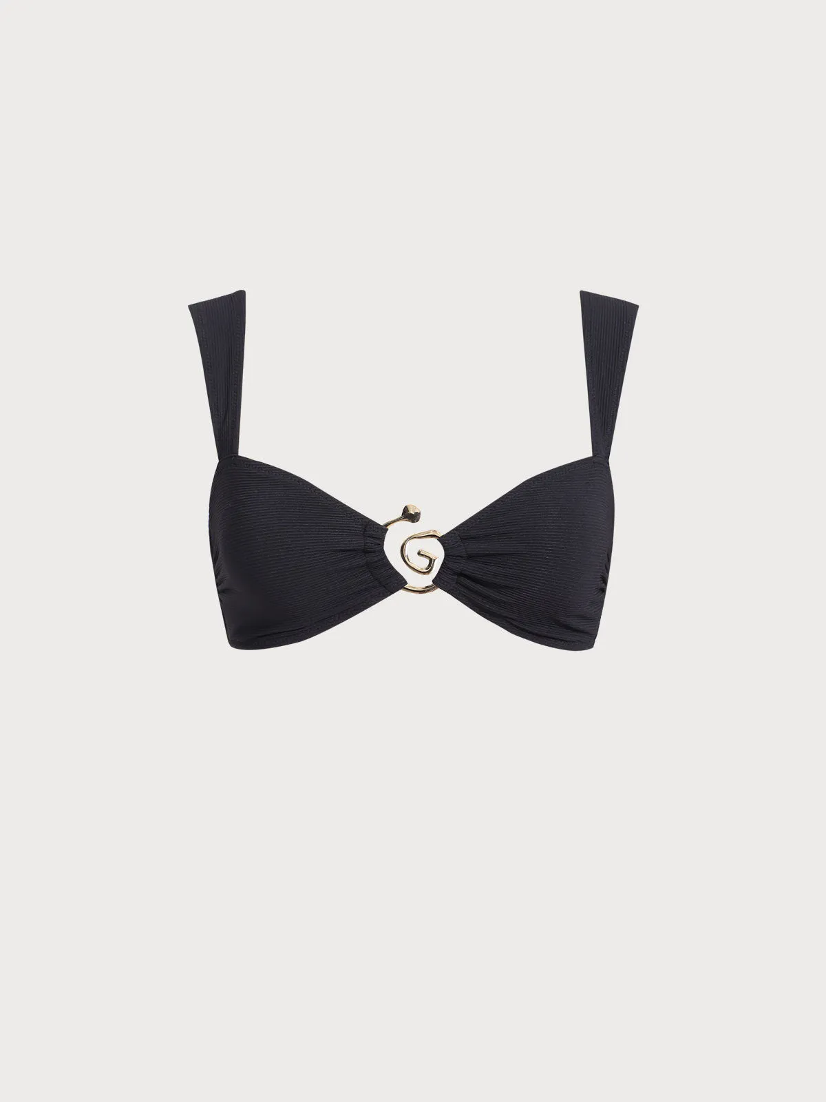 Black Spiral-Bow Bikini Top sold by BERLOOK