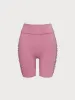 Pink Ruched Fitness Shorts 6" sold by BERLOOK
