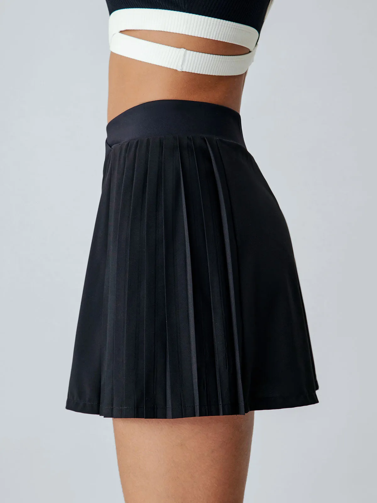 Black Pleated Tennis Skirt sold by BERLOOK product image thumbnail 3