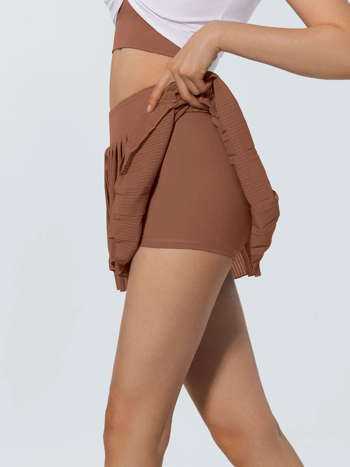 Brown Pleated Tennis Skirt sold by BERLOOK product image thumbnail 3