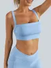 Sky Blue Strappy Sports Bra -Light Support sold by BERLOOK