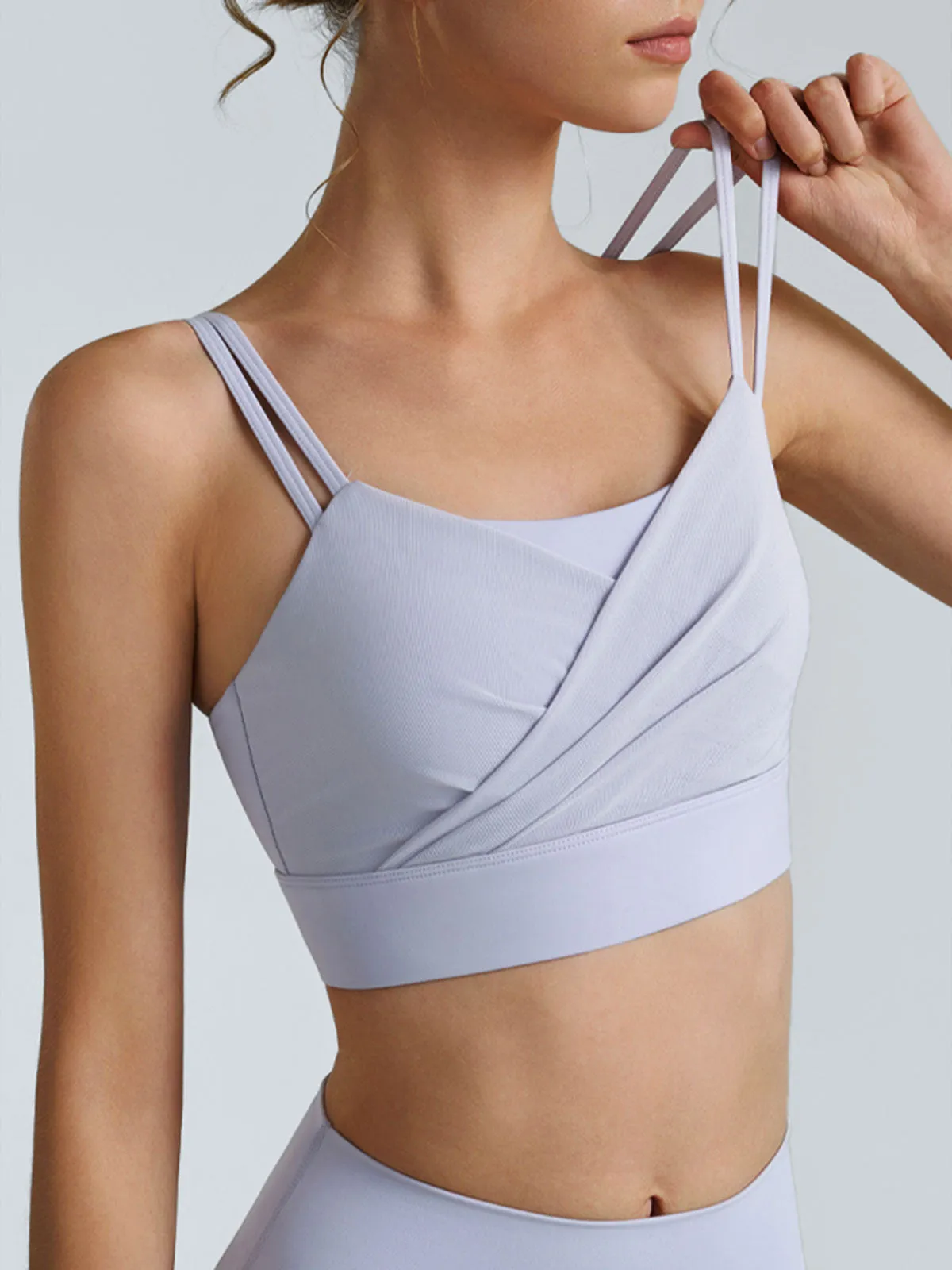 Lavender Twist Front Sports Bra -Light Support sold by BERLOOK product image thumbnail 3