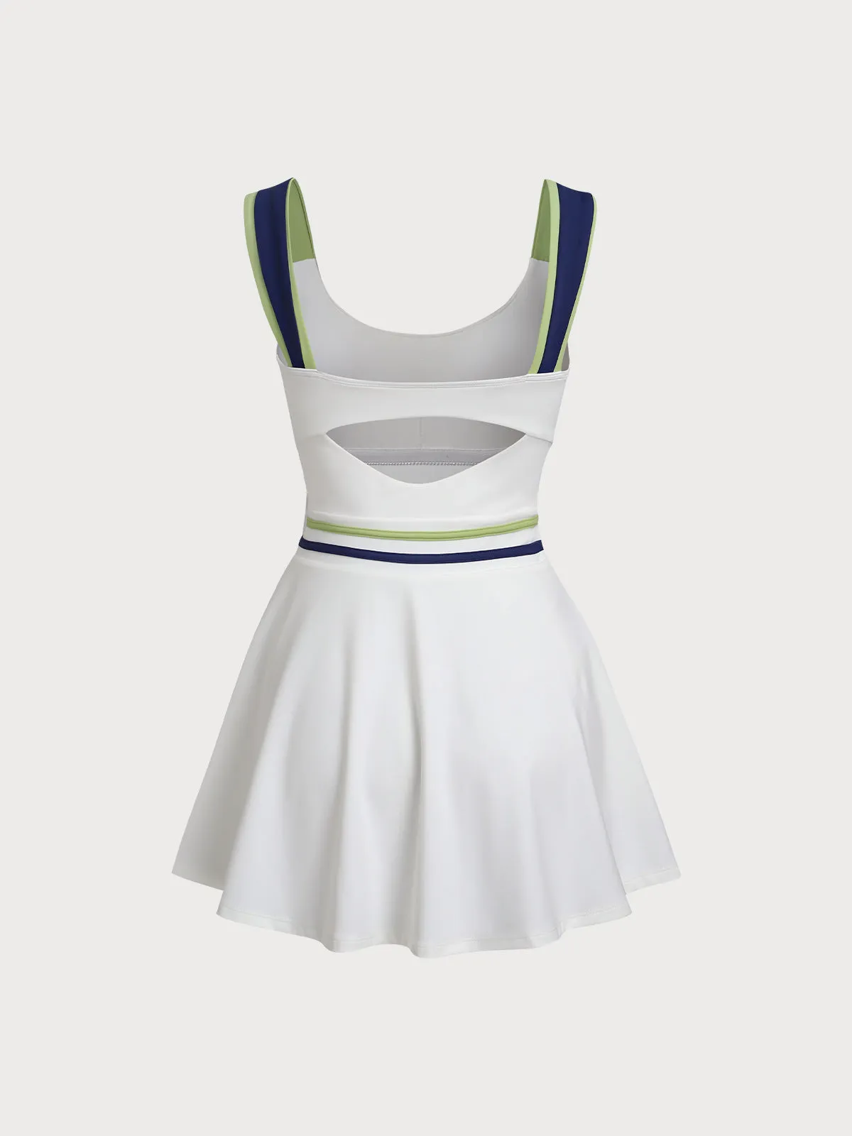 White Striped Accent Tennis Dress sold by BERLOOK product image thumbnail 3