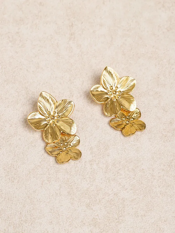 Double Flower Earrings sold by BERLOOK