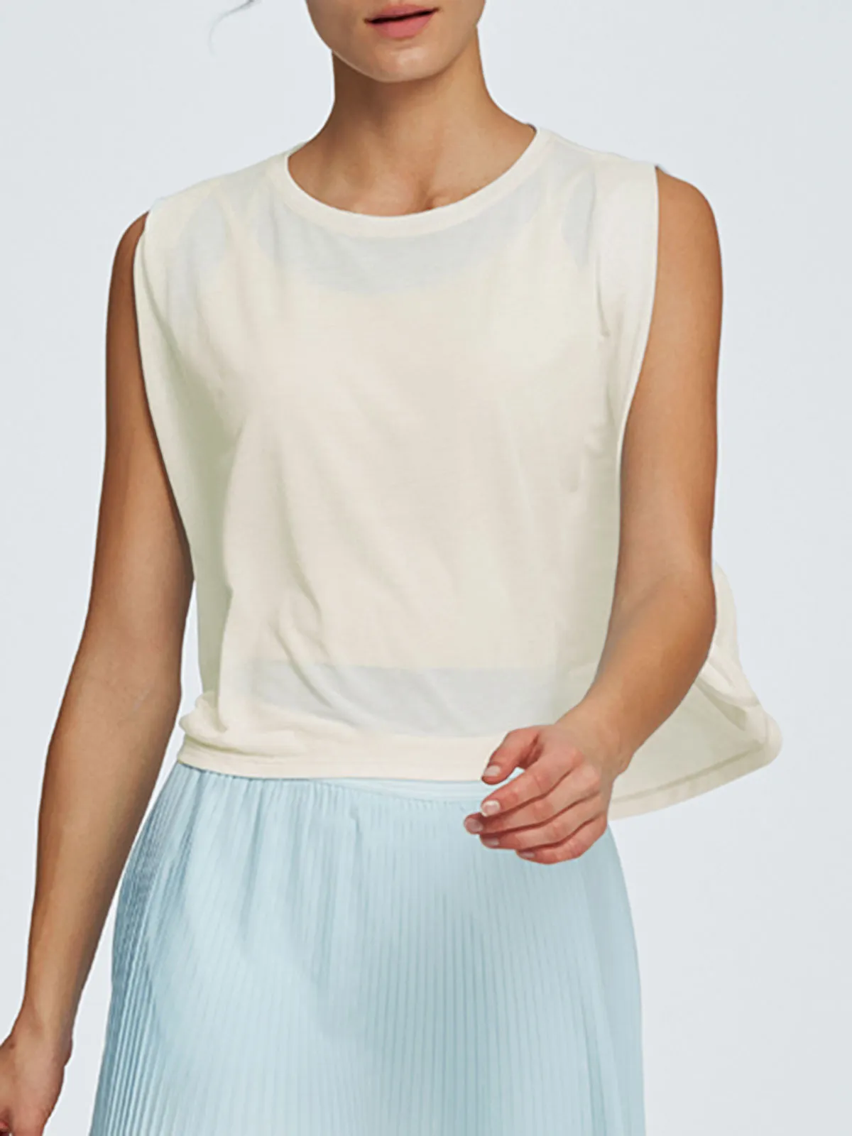 Off White Sporty Cover-Up sold by BERLOOK product image thumbnail 3