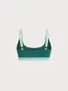 Green Contrast Trim Bikini Top sold by BERLOOK