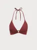 Wine Red Back Tie Bikini Top sold by BERLOOK