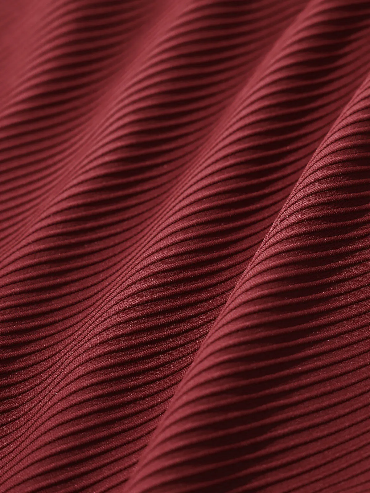 Wine Red Ribbed High Cut Bikini Bottom sold by BERLOOK product image thumbnail 4