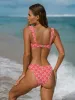 Red Rose Textured Bikini Top sold by BERLOOK
