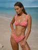 Red Rose Textured Bikini Top sold by BERLOOK