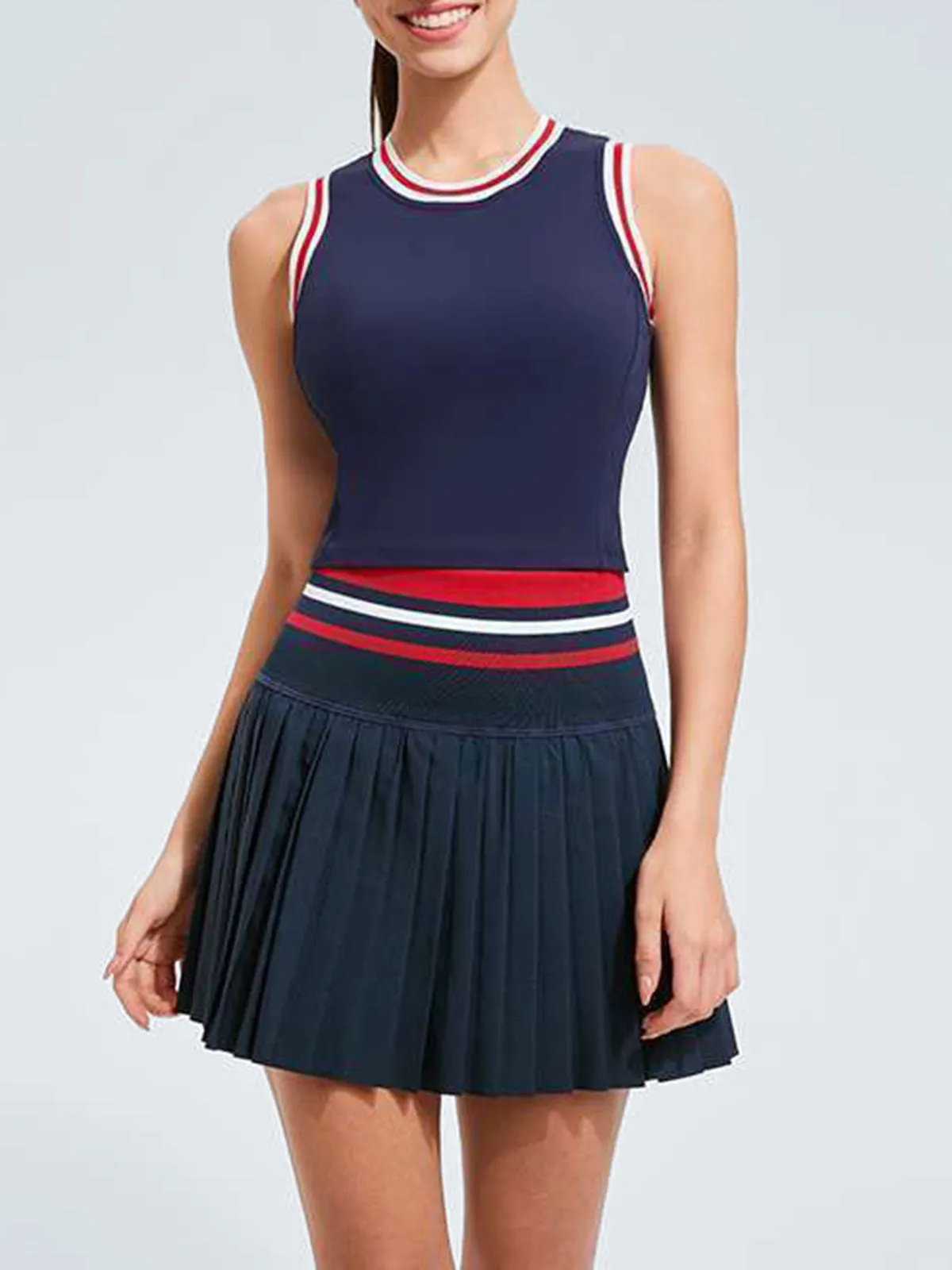 Navy Contrast Sports Skirt sold by BERLOOK product image thumbnail 3