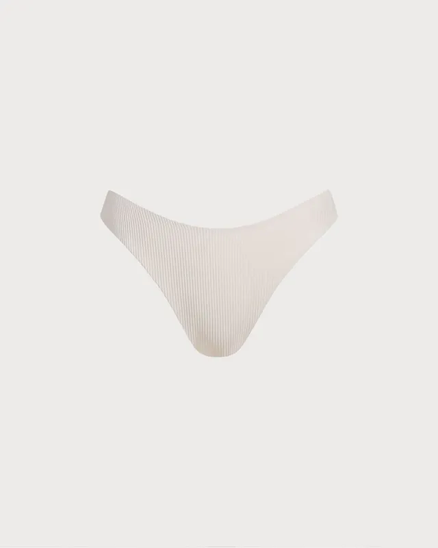 Off White Solid Bikini Bottom sold by BERLOOK