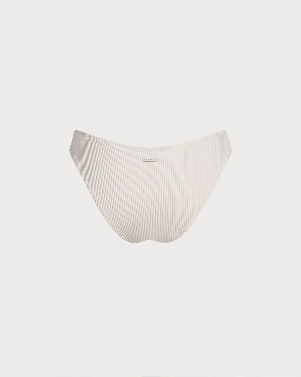 Off White Solid Bikini Bottom sold by BERLOOK product image thumbnail 2