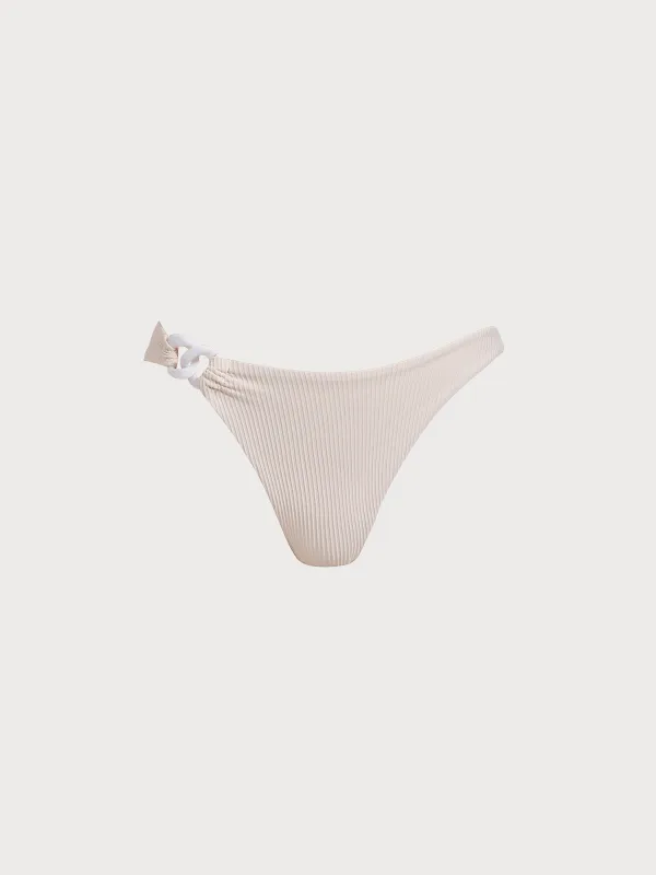Off White Buckle Bikini Bottom sold by BERLOOK