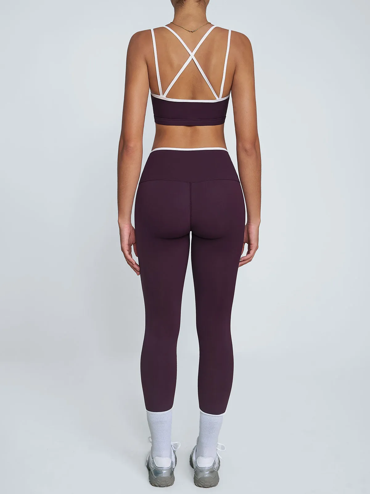 Purple Natural Waisted Leggings 25" sold by BERLOOK product image thumbnail 3