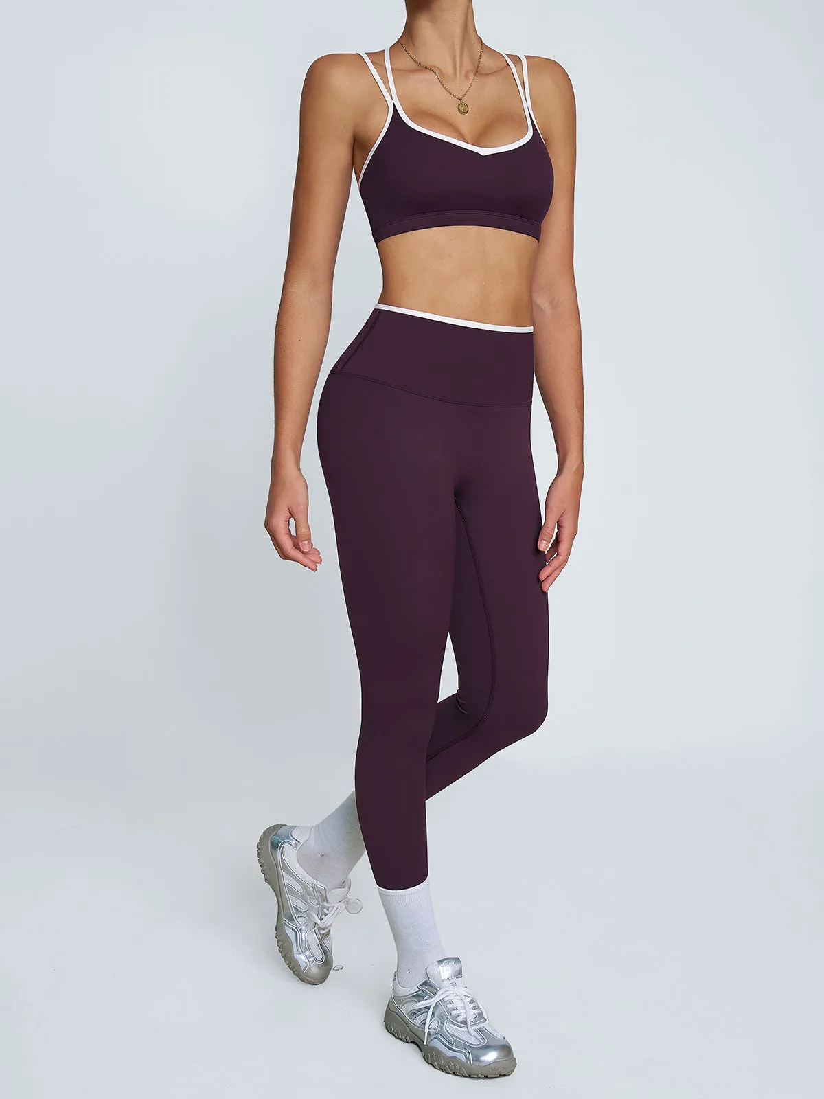 Purple Natural Waisted Leggings 25" sold by BERLOOK product image thumbnail 2