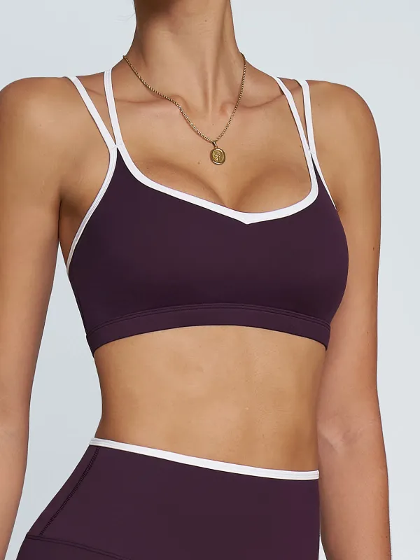 Purple X Cross Sports Bra - Light Support sold by BERLOOK