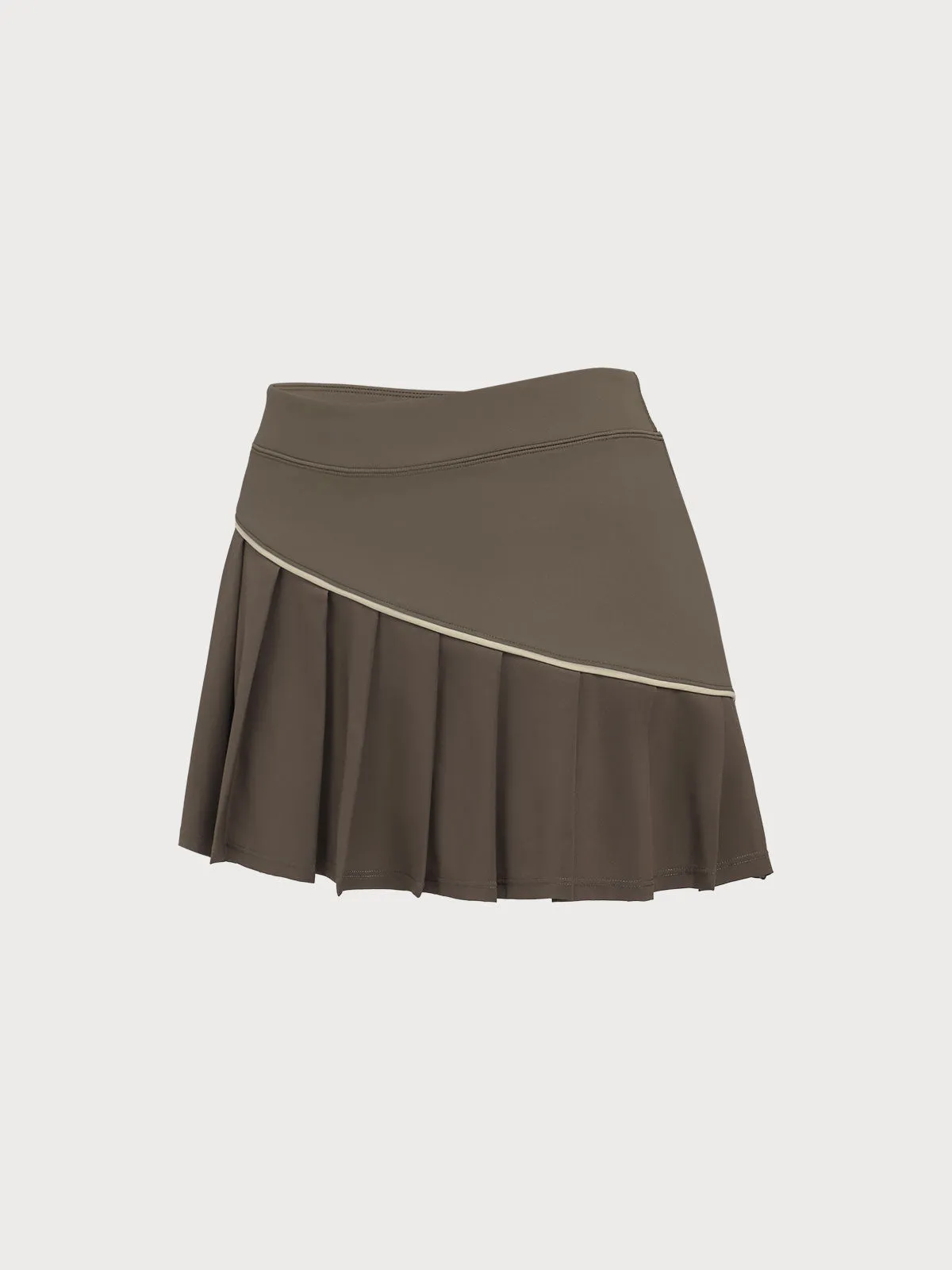 Brown Pleated Line Sports Skirt sold by BERLOOK product image thumbnail 2