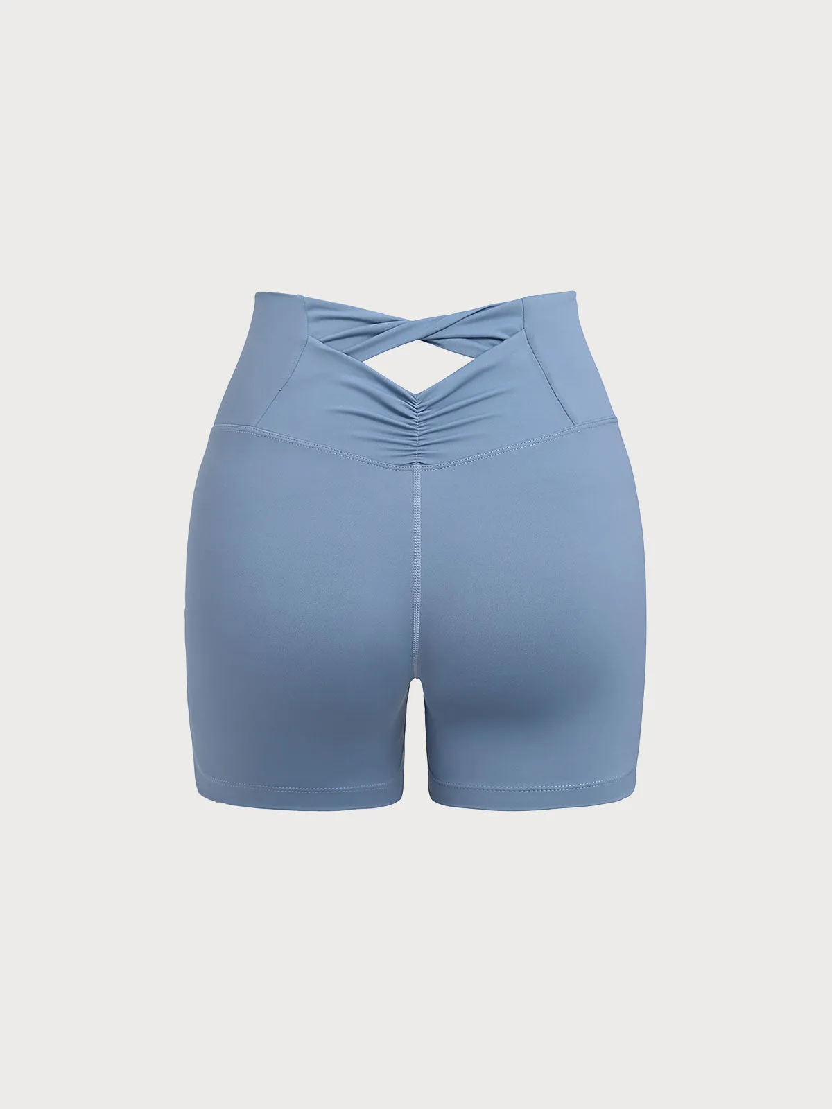 Light Blue Cut Out Shorts 3" sold by BERLOOK