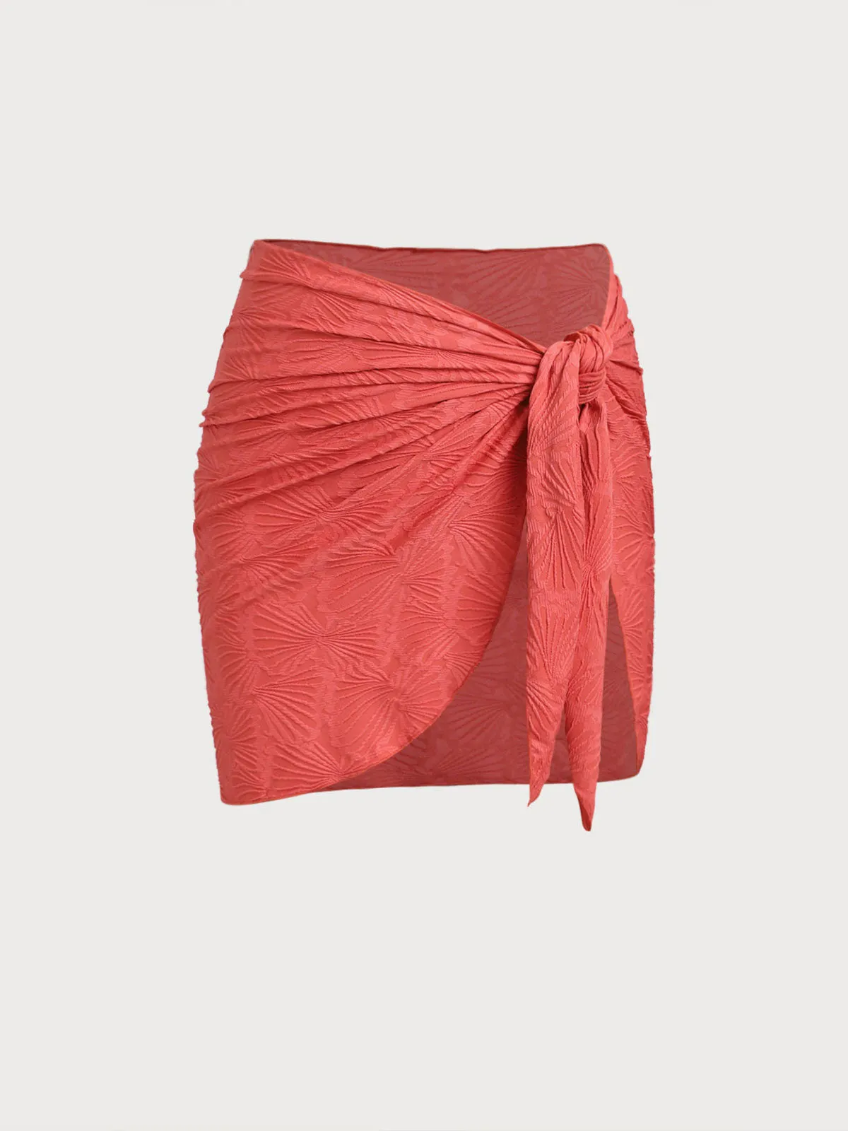 Red Jacquard Cover up Skirt sold by BERLOOK product image thumbnail 5