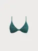 Dark Green Jacquard Bikini Top sold by BERLOOK