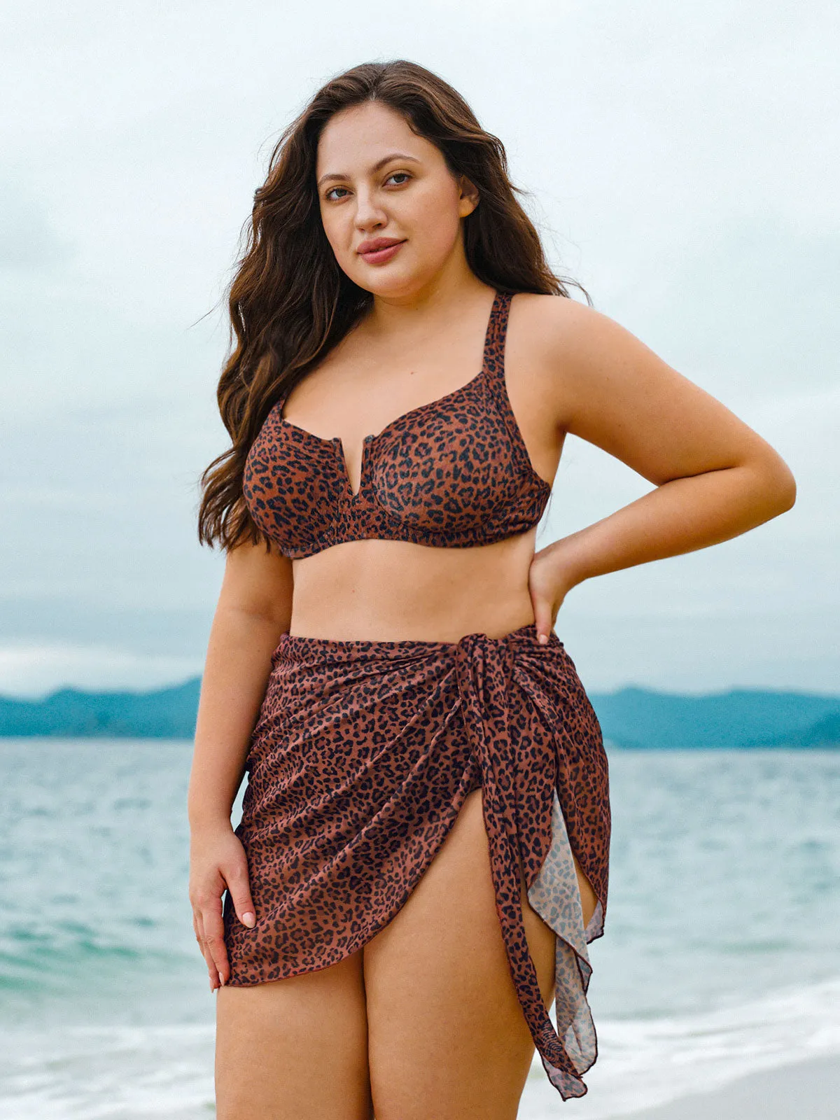 Leopard Print Plus Size Cover-up sold by BERLOOK product image thumbnail 4