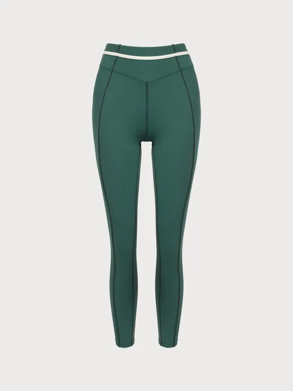 Dark Green Line Leggings 25" sold by BERLOOK