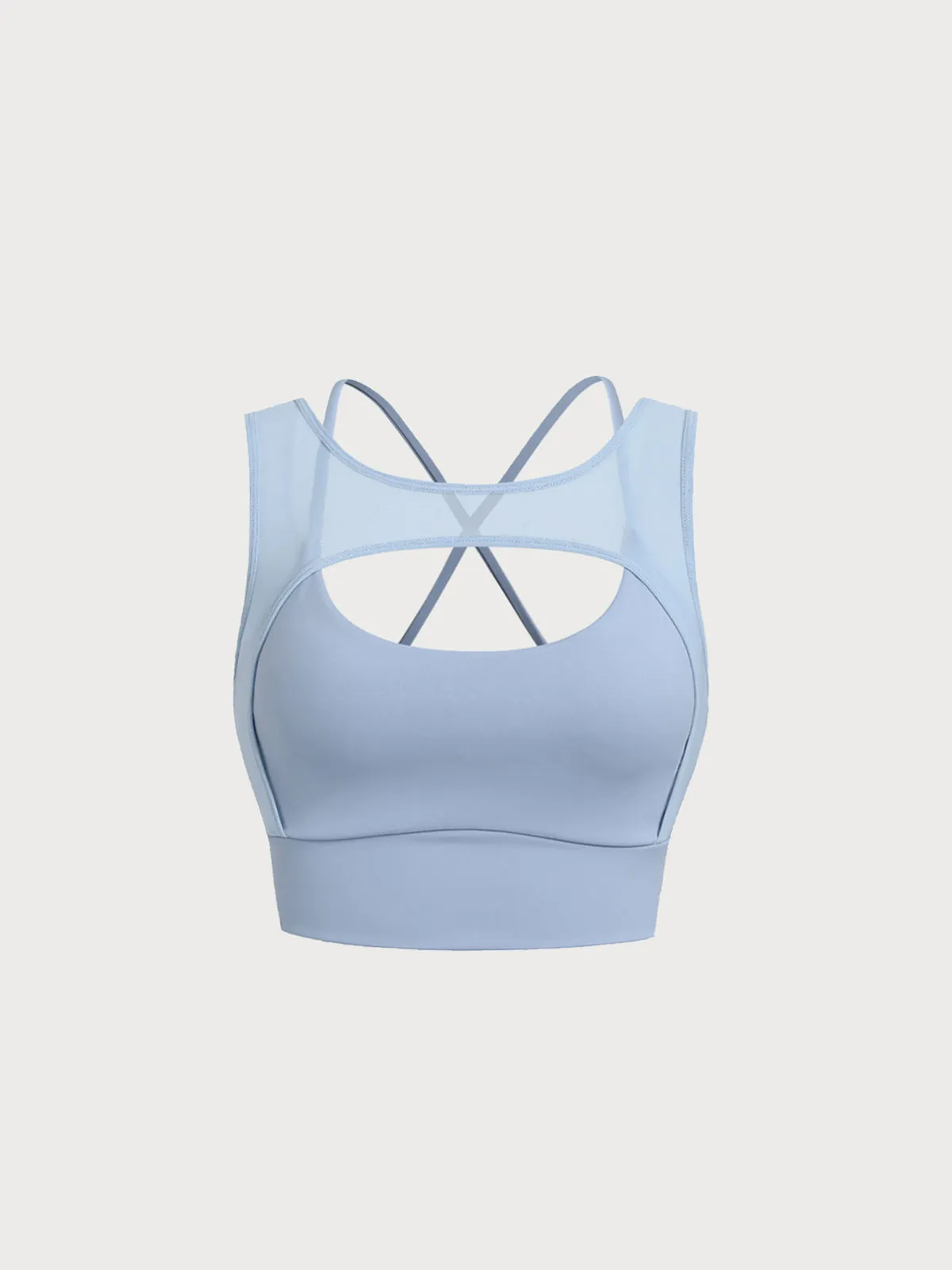 Blue Cutout X Cross Sports Tank Top sold by BERLOOK product image thumbnail 2